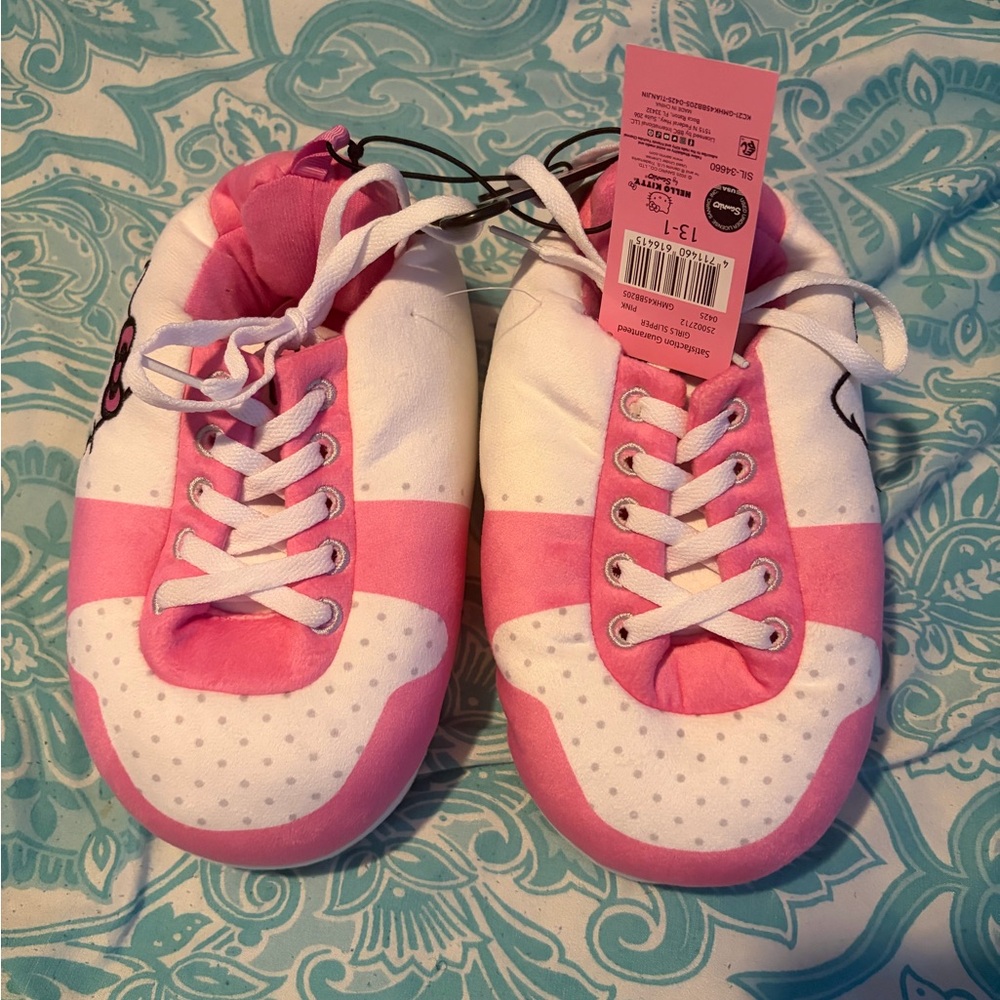 Kids Pink and White‎ Lace-Up Sneakers